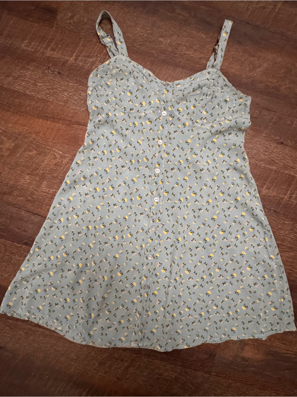 Wild Fable Floral Mini Dress Size Medium Cottagecore Y2K Style Button Front